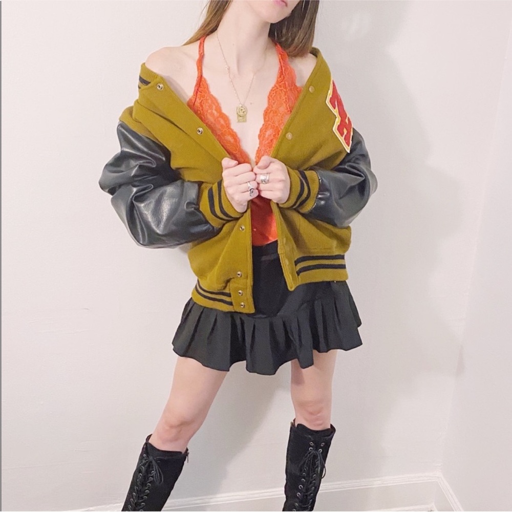 Vintage Varsity Jacket Bomber NH Button Up Coat